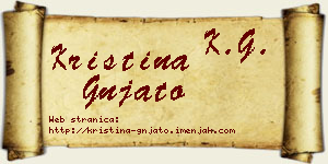 Kristina Gnjato vizit kartica